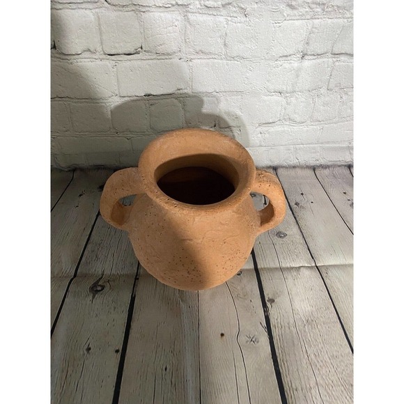 VASE TERRA-COTTA POTTERY TEXTURED MATTE MINIMALIST - ceramic - Picture 2 of 3